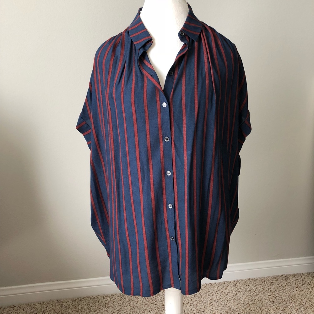Madewell Central Striped Drapey Shirt